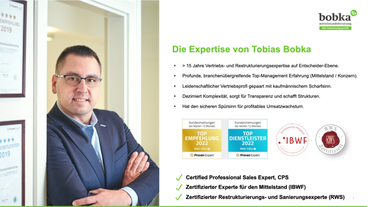 Expertise von Tobias Bobka